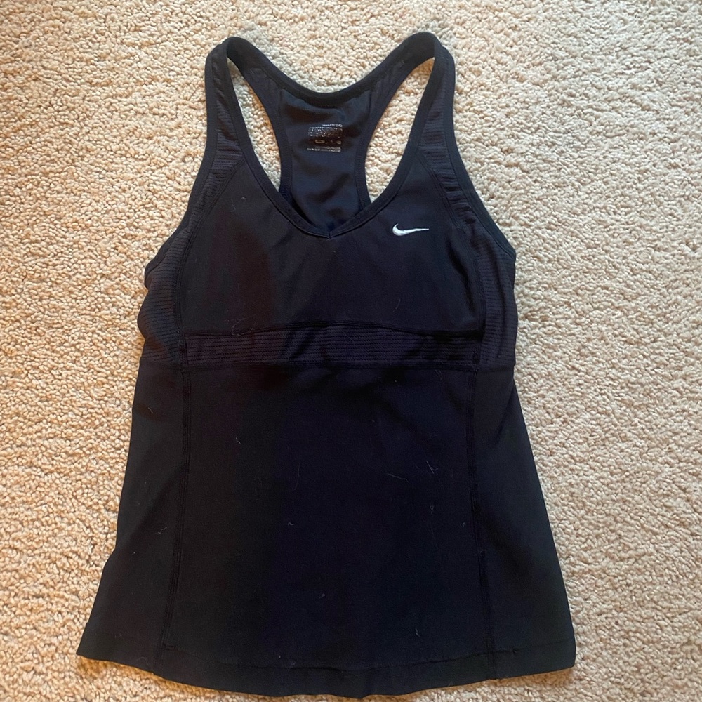 Black Nike Razorback tank top
